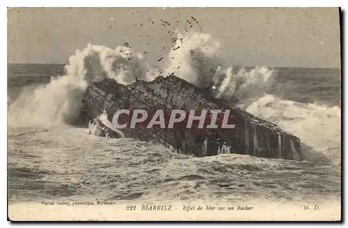 Cartes postales Biarritz Effet de Mer sur un Rocher