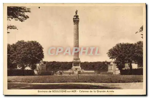 Cartes postales Environs de Boulogne sur Mer Colonne de la Grande Armee