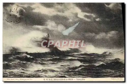 Cartes postales Boulogne s Mer Tempete