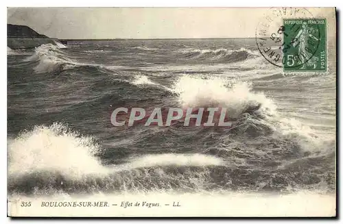 Cartes postales Boulogne sur Mer Effet de Vagues