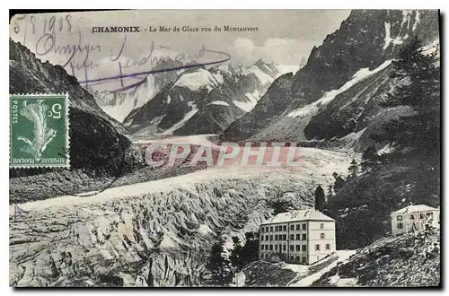 Cartes postales Chamonix La Mer de Glace vue du Montanvert