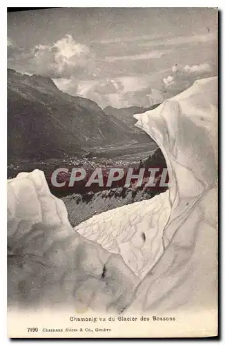 Cartes postales Chamonix vu du Glacier des Bossons