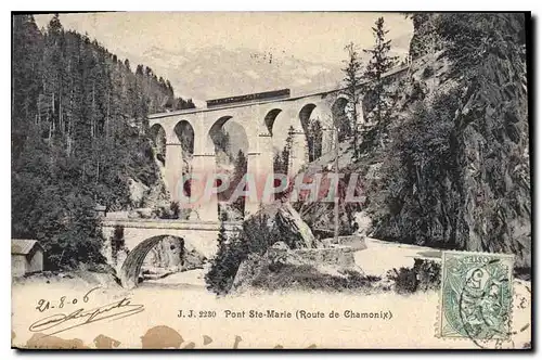 Cartes postales Pont Ste Marie Route de Chamonix Train