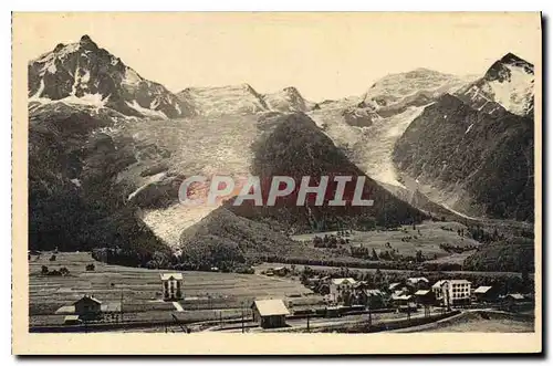 Ansichtskarte AK Chamonix Mont Blanc Village et Glaciers des Bossons et de Taconnaz