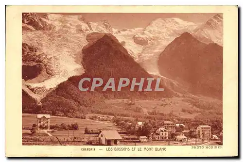 Cartes postales Chamonix Les Bossons et le Mont Blanc