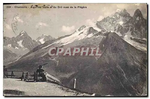 Cartes postales Chamonix Aiguilles Verte et du Dru vues de la Flegere