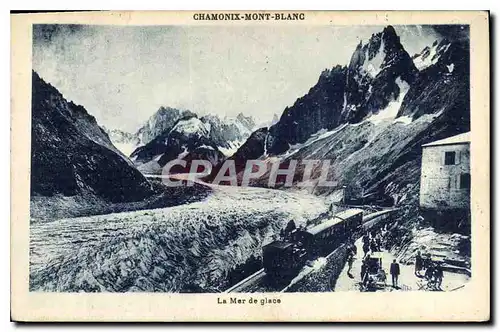 Cartes postales Chamonix Mont Blanc La Mer de Glace Train