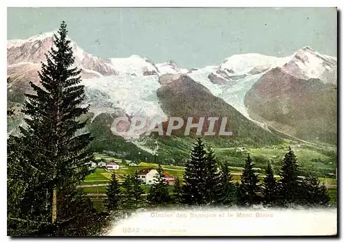 Cartes postales Glacier des Bossons et le Mont Blanc