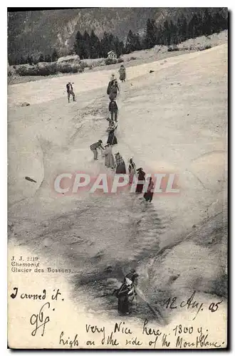 Cartes postales Chamonix Glacier des Bossons Alpinisme