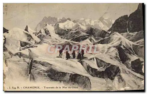 Cartes postales Chamonix Traverse de la Mer de Glace