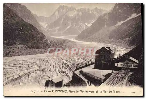 Cartes postales Chamonix Gare du Montenvers et la Mer de Glace