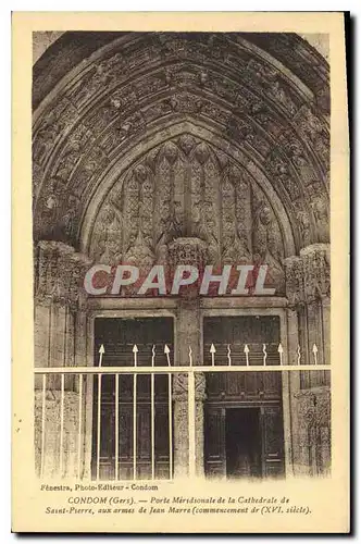 Cartes postales Condom Porte Meridsonale de la Cathedrale de Saint Pierre