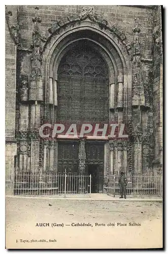Cartes postales Auch Gers Cathedrale Porte cote Plave Salinis