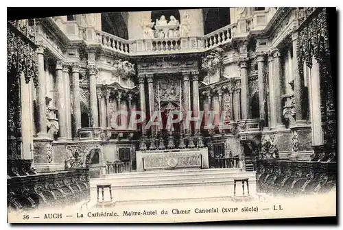 Cartes postales Auch La Cathedrale Maitre Autel du Choeur Canonial