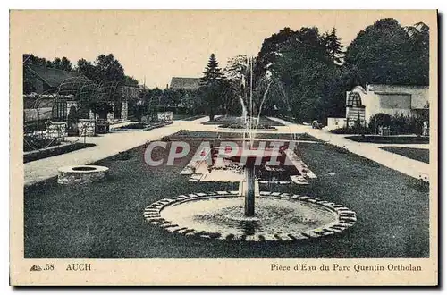 Cartes postales Auch Piece d'Eau du Parc Quentin Ortholan