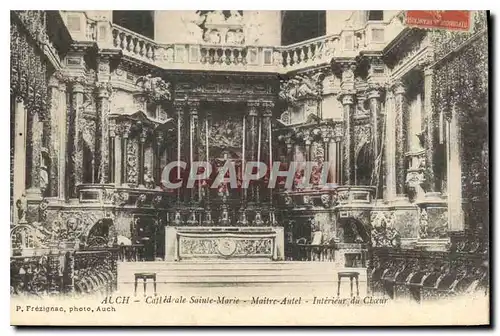 Cartes postales Auch Cathedrale Sainte Marie Maitre Autel