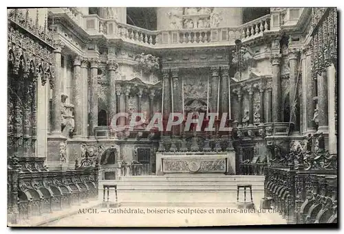 Cartes postales Auch Cathedrale boiseries sculptees et maitre autel de Choeur