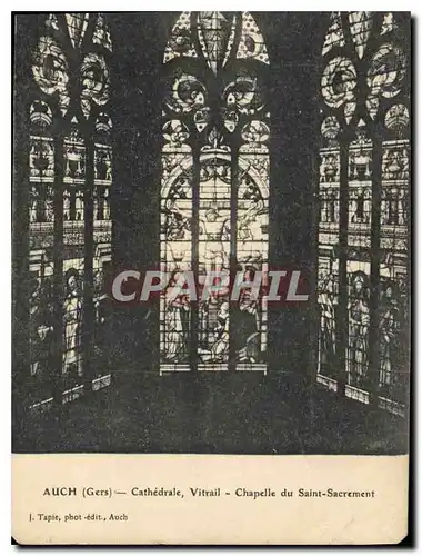 Cartes postales Auch Gers Cathedrale Vitrail Chapelle du Saint Sacrement