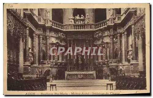 Cartes postales Auch Basilique Ste Marie Maitre Autel Interieur du Choeur