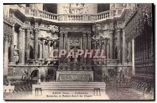 Cartes postales Auch Gers Cathedrale Boiseries et Maitre Autel du Choeur