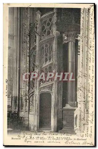 Cartes postales Rouen Escalier da Buffet des Orgues a L'Eglise St Macloud