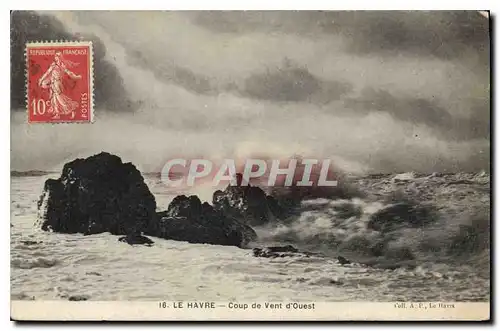 Cartes postales Le Havre Coup de Vent d'Quest