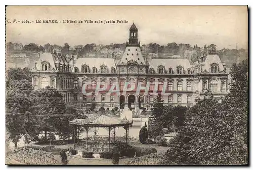 Cartes postales Le Havre L'Hotel de Ville et le Jardin Public