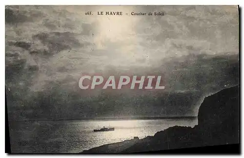 Cartes postales Le Havre Coucher de Soleil