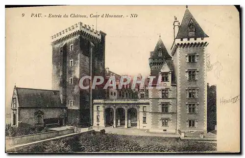 Cartes postales Pau Entree du Chateau Cour d'Honneur
