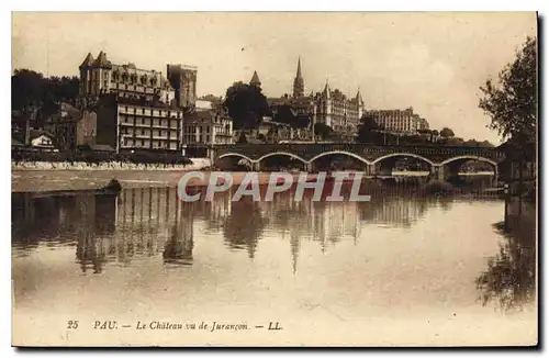 Cartes postales Pau La Chateau vu de Jurancon