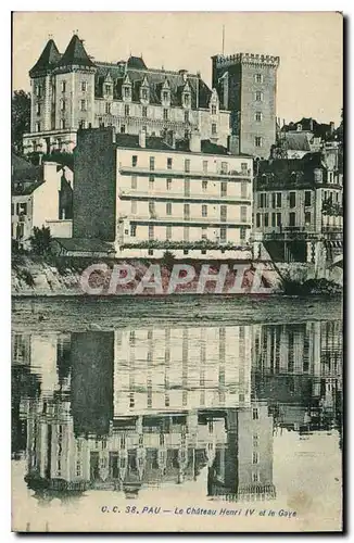 Cartes postales Pau Le Chateau Henri IV et le Gave