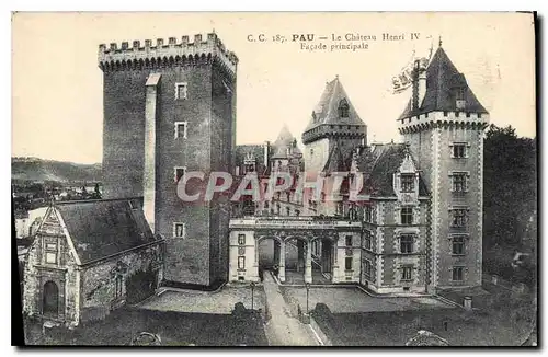 Cartes postales Pau Le Chateau Henri IV Facade principale