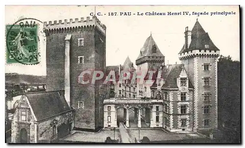 Ansichtskarte AK Pau Le Chateau Henri IV facade principale