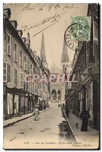 Ansichtskarte AK Pau Rue des Cordeliers Eglise Saint Jacques