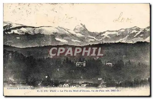 Cartes postales Pau Le Pic du Midi d'Ossau vu de Pau