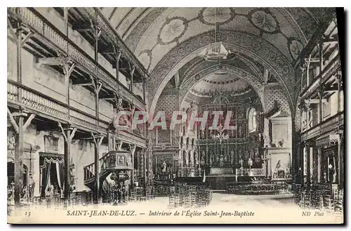 Cartes postales Saint Jean de Luz Interieur de l'Eglise Saint Jean Baptiste