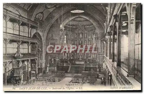 Cartes postales Saint Jean de Luz Interieur de l'Eglise