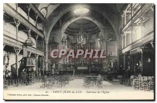 Cartes postales Saint Jean de Luz Interieur de l'Eglise