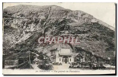 Cartes postales Lourdes Vue generale du Funiculaire