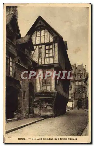 Ansichtskarte AK Rouen Vieilles Maisons Rue Saint Romain