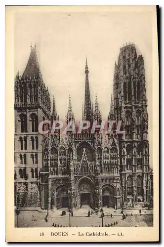 Cartes postales Rouen La Cathedrale