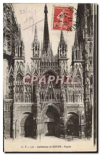 Cartes postales Cathedrale de Rouen Facade