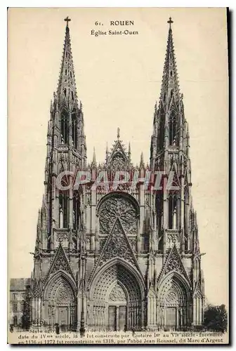 Cartes postales Rouen Eglise Saint Ouen