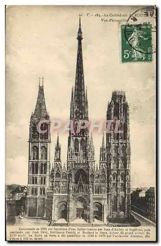 Cartes postales La Cathedrale de Rouen Vue d'ensemble