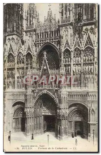 Cartes postales Rouen Portails de la Cathedrale