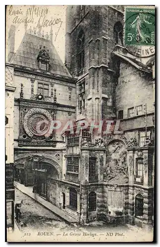 Cartes postales Rouen La Grosse Horloge