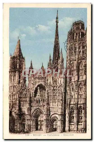 Cartes postales Rouen Cathedrale Ensemble