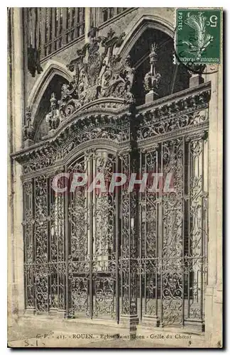 Ansichtskarte AK Rouen Eglise Saint Ouen Grille du Choeur