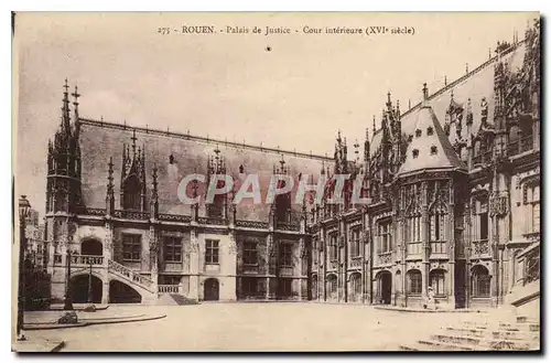 Cartes postales Rouen Palais de Justice Cour interieure