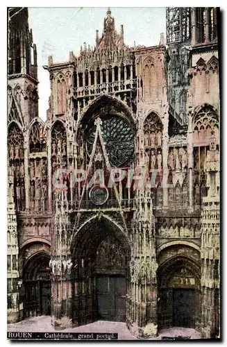 Cartes postales Rouen Cathedrale grand portail